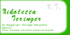 nikoletta teringer business card